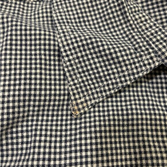 Looney Tunes Warner Bros vintage black/white plaid short sleeve button down - Picture 6 of 6